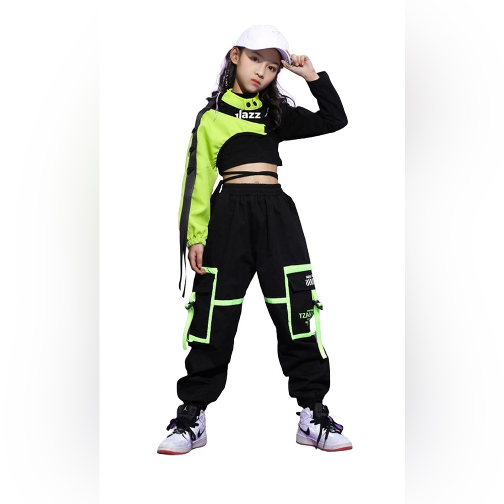 Black and Green 4- piece HIP HOP dance costume